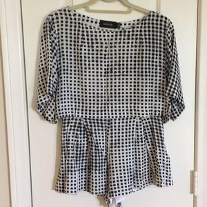Checkered two piece shorts and crop set